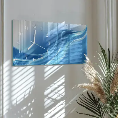 Relógio horizontal Ondas azuis