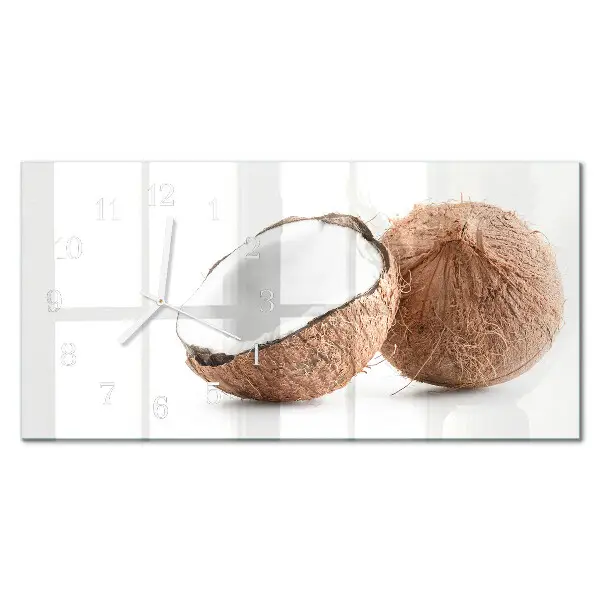 Relógio de vidro retangular Cocos exóticos