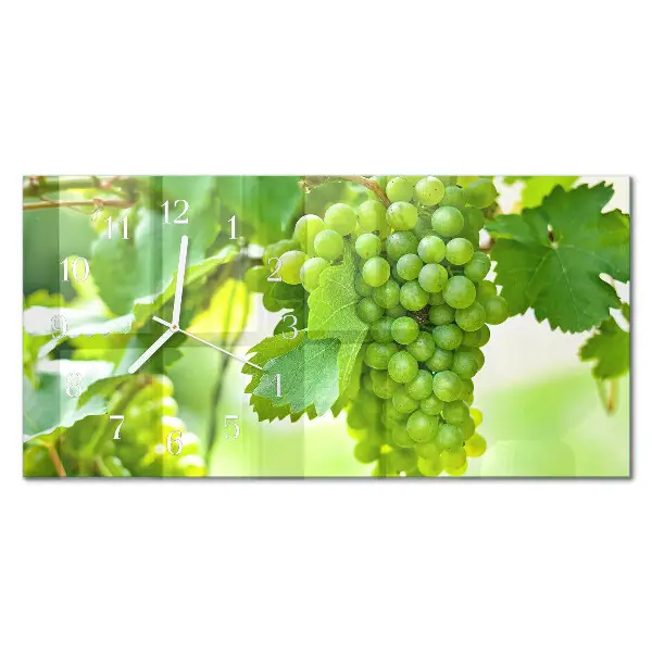 Relógio de vidro retangular Cachos de uvas