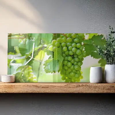 Relógio de vidro retangular Cachos de uvas