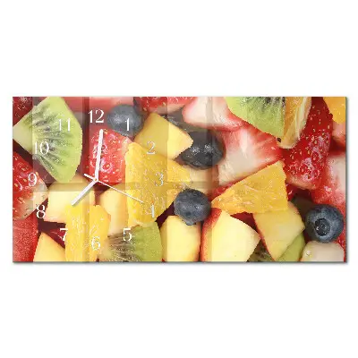 Relógio de vidro retangular Salada de frutas