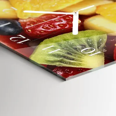 Relógio de vidro retangular Salada de frutas