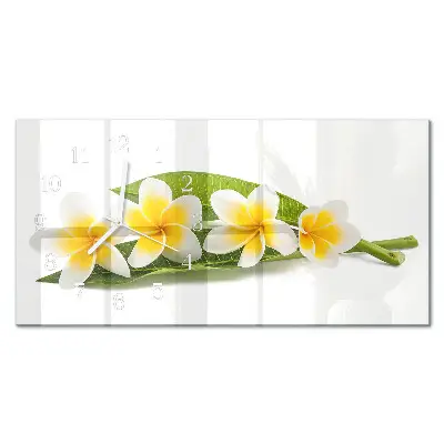 Relógio horizontal Plantas com flores
