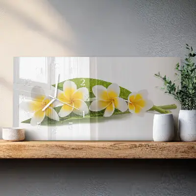 Relógio horizontal Plantas com flores