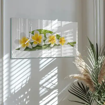 Relógio horizontal Plantas com flores