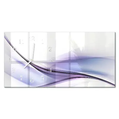 Relógio de vidro retangular Ondas coloridas