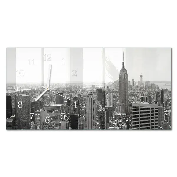 Relógio de vidro retangular Nova York Manhattan