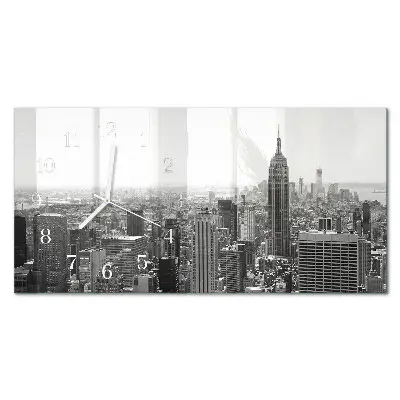 Relógio de vidro retangular Nova York Manhattan