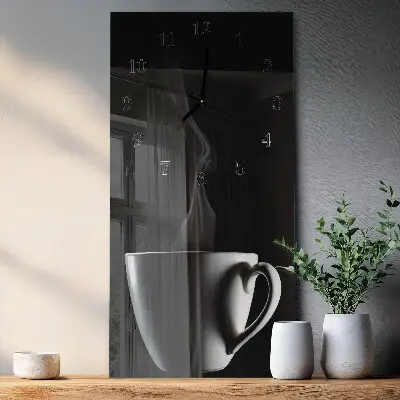 Relógio de vidro vertical Caneca