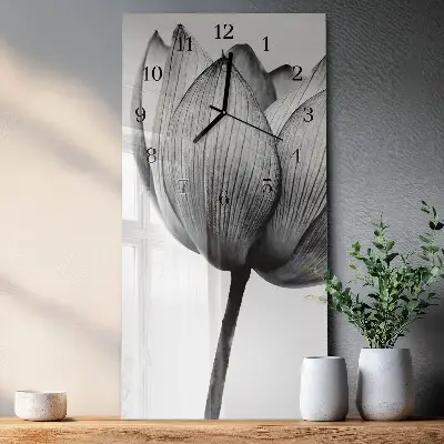 Relógio de vidro vertical Tulipa