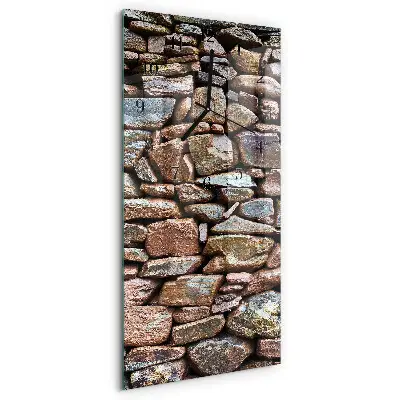 Relógio de vidro vertical Muro de pedra