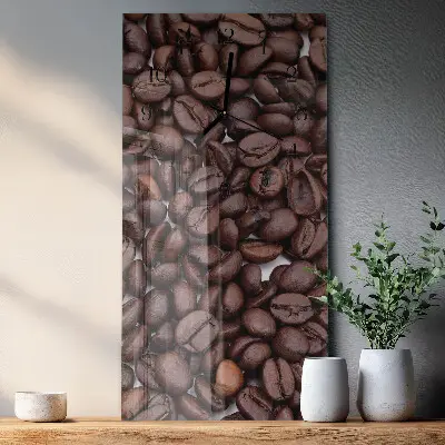 Relógio de vidro vertical Grãos de café