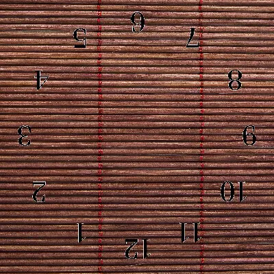 Relógio de vidro vertical Persianas de bambu