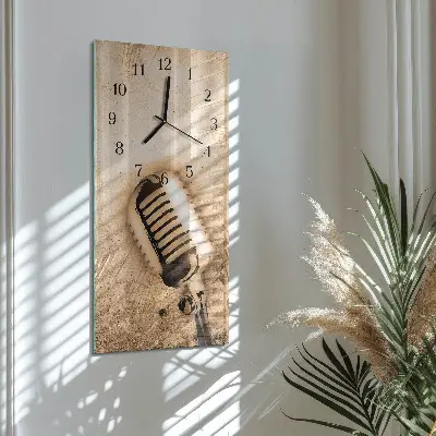 Relógio de parede retangular Microfone