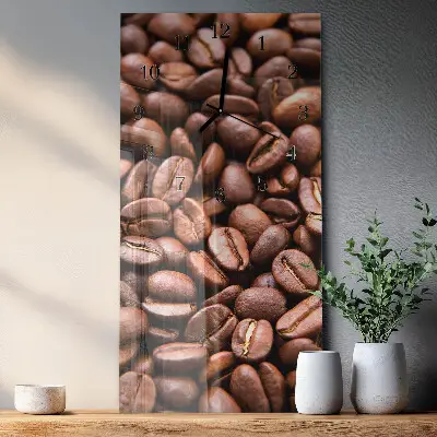 Relógio de parede retangular Grãos de cafeína