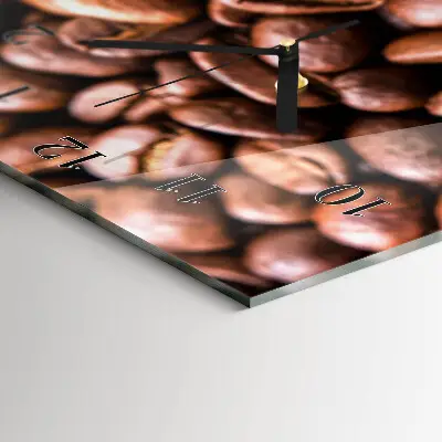 Relógio de parede retangular Grãos de cafeína
