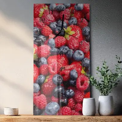Relógio de vidro vertical Mix de frutas vermelhas