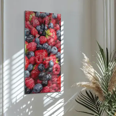 Relógio de vidro vertical Mix de frutas vermelhas