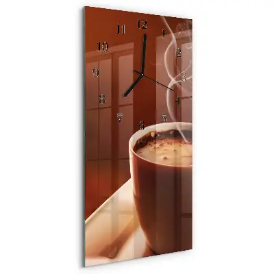 Relógio de vidro vertical Café