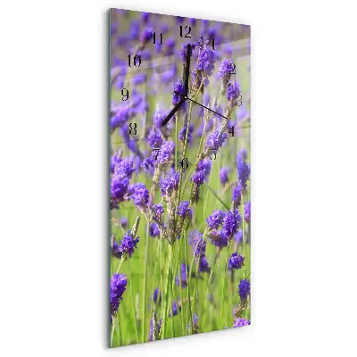 Relógio de vidro vertical Lavanda