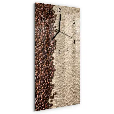 Relógio de vidro vertical Grãos de café
