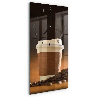 Relógio de vidro vertical Caneca