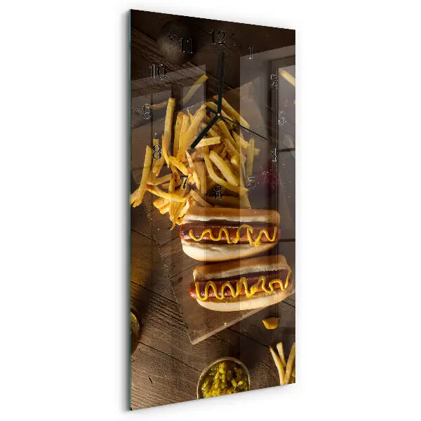 Relógio de vidro vertical Comida rápida
