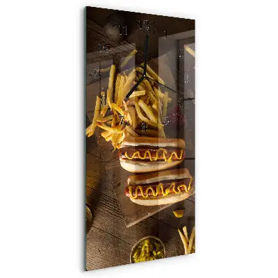 Relógio de vidro vertical Comida rápida