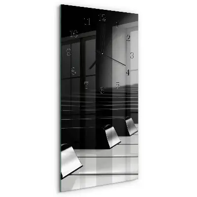 Relógio de vidro vertical Teclas de piano