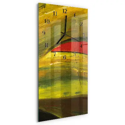 Relógio de vidro vertical Pedaço