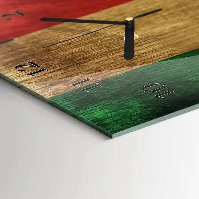 Relógio de vidro vertical bandeira italiana