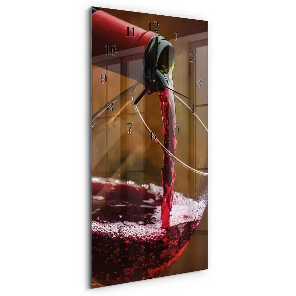Relógio de vidro vertical Vinho