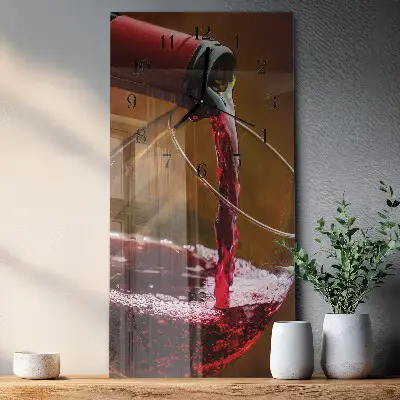 Relógio de vidro vertical Vinho