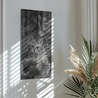 Relógio de parede retangular Gato