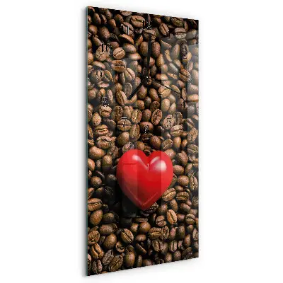 Relógio de vidro vertical Grãos de café