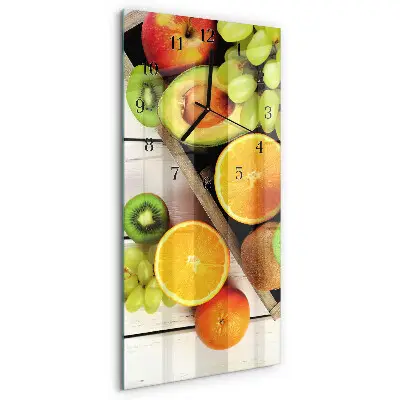 Relógio de vidro vertical Fruta
