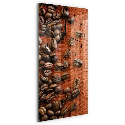 Relógio de parede retangular Grãos de café