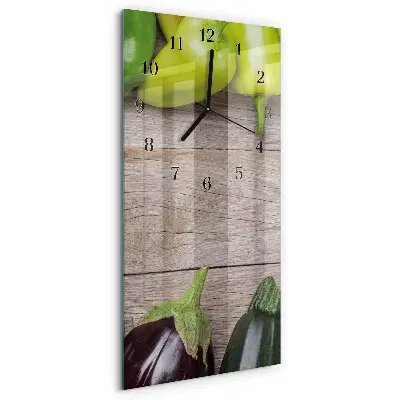 Relógio de parede retangular Mesa de vegetais