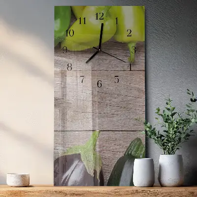Relógio de parede retangular Mesa de vegetais