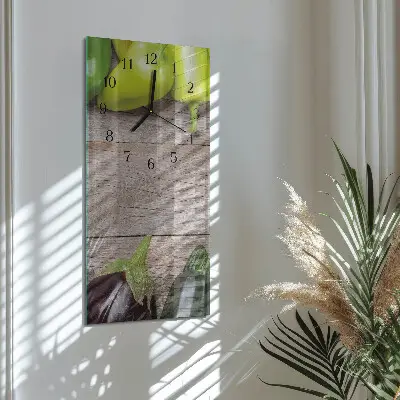 Relógio de parede retangular Mesa de vegetais