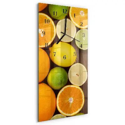 Relógio de vidro vertical Fruta