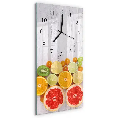 Relógio de vidro vertical Fruta