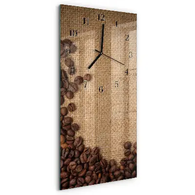 Relógio de parede retangular Grãos de café