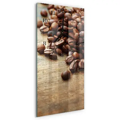 Relógio de vidro vertical Grãos de café