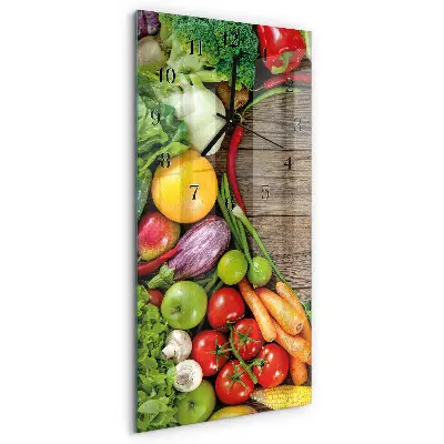 Relógio de parede retangular Vegetais