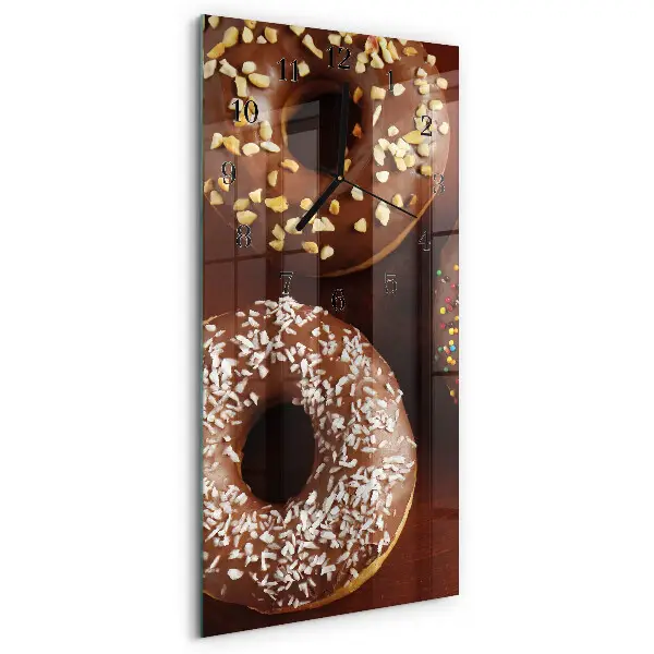 Relógio de vidro vertical Donuts