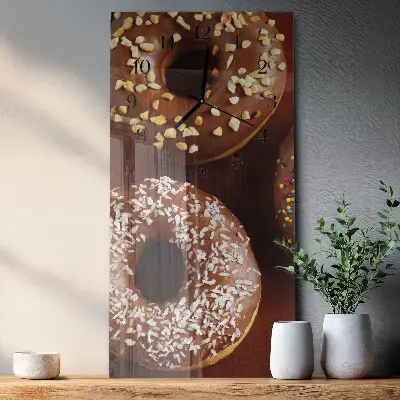 Relógio de vidro vertical Donuts
