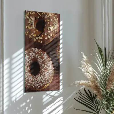 Relógio de vidro vertical Donuts