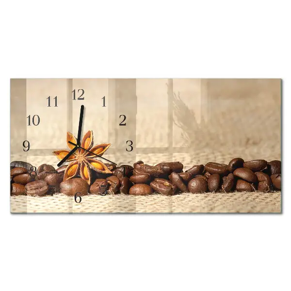 Relógio de vidro horizontal Café moído