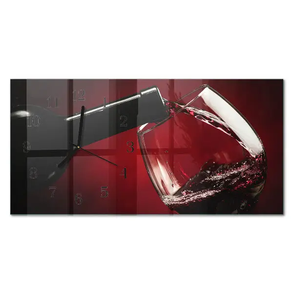 Relógio retangular Vaso de vinho